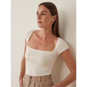 reformation bardot top NWOT